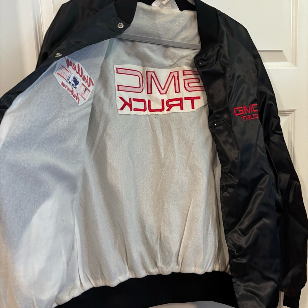 VINTAGE Black GMC Varsity Jacket - Picture 4 of 7